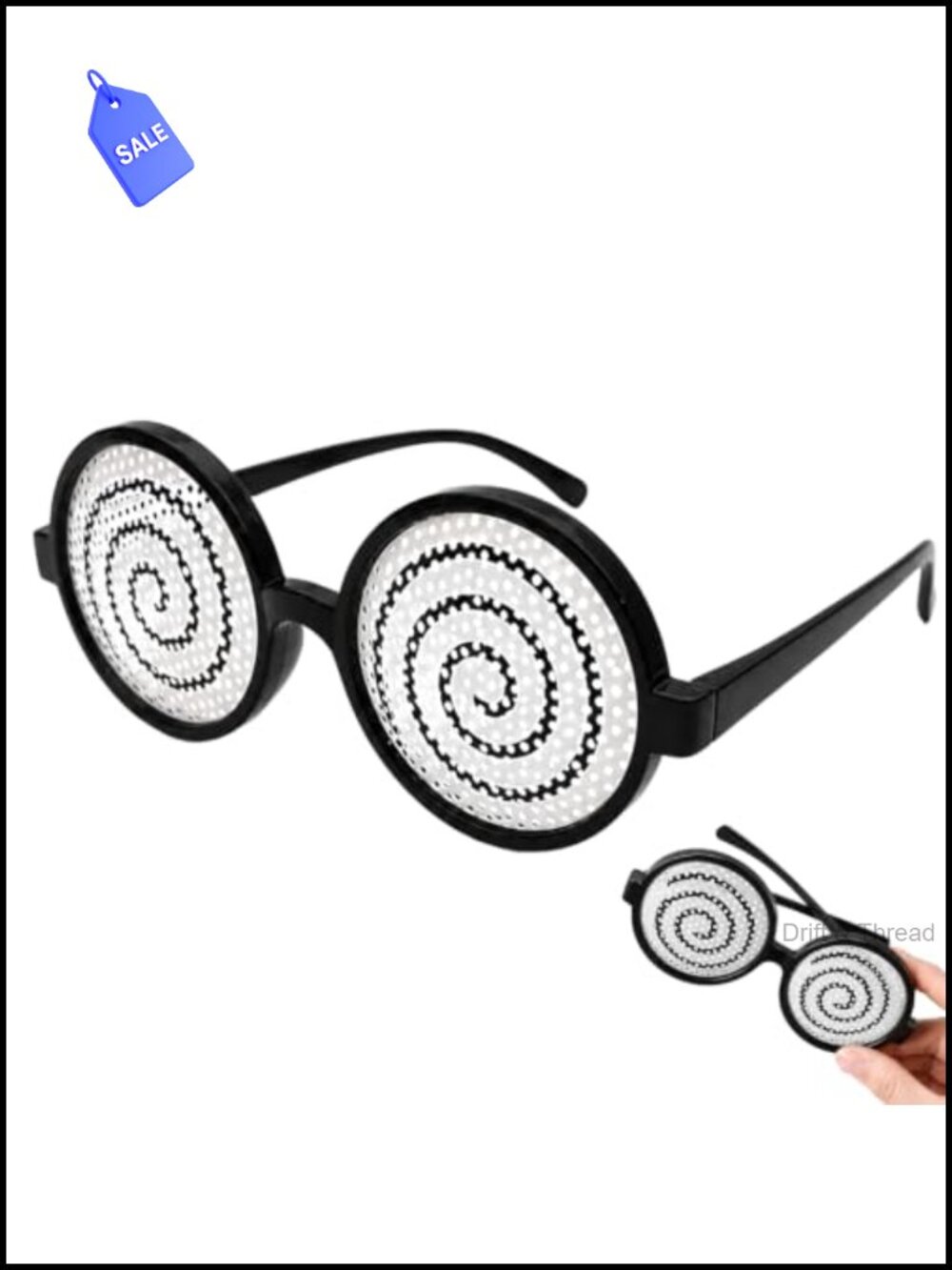 Round Party Glasses Plastic Retro Novelty Costume Eyewear Photo Prop